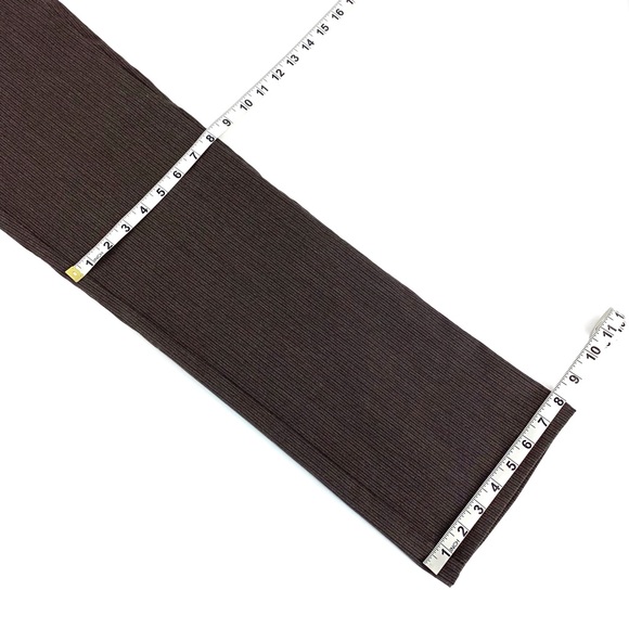 Point Zero Nicole Benisti Brown Pinstriped Slim Fit Straight Leg Pants, 11 - Picture 12 of 13